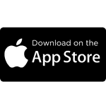 Download the app from the Apple App Store button, featuring the iconic Apple logo and clear call-to-action text.