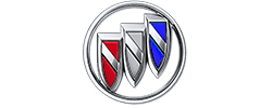Three sleek metallic emblems featuring red, white, and blue accents, symbolizing performance and elegance in automotive design.