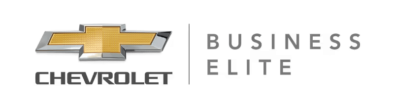 Chevrolet Business Elite logo featuring the iconic gold and silver bowtie emblem alongside the text "Business Elite," representing Chevrolet's exclusive program for commercial vehicle support and services.