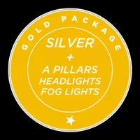 Bronze package promotional badge highlighting hood, fenders, and mirrors for vehicle customization.