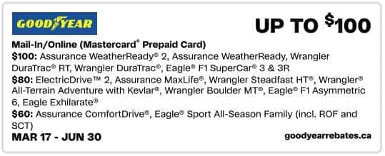 Bridgestone tire promotion offering up to $150 on select models, including WeatherPeak™, Alenza™, Dueler™, DriveGuard™, Ecopia™, Potenza™, and Turanza™. Valid online only with installation at participating dealers. Offer period: March 10 to May 31. Visit bridgestonerewards.com for details.