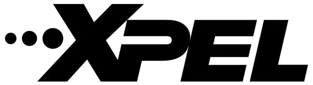 Logo of XPEL, a leading company specializing in automotive paint protection films and window tint solutions, featuring a modern and bold design.
